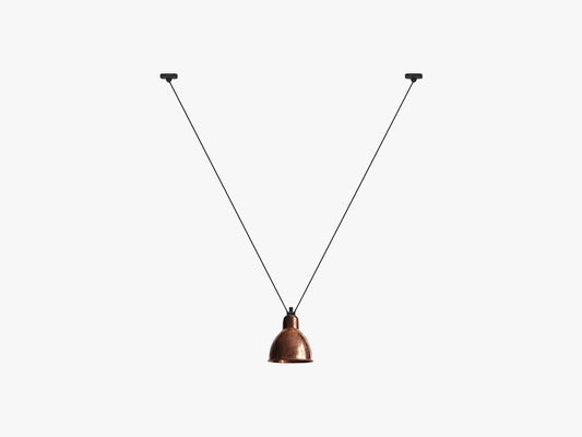 Lampe Gras N323 Pendel Round, Rå Kobber