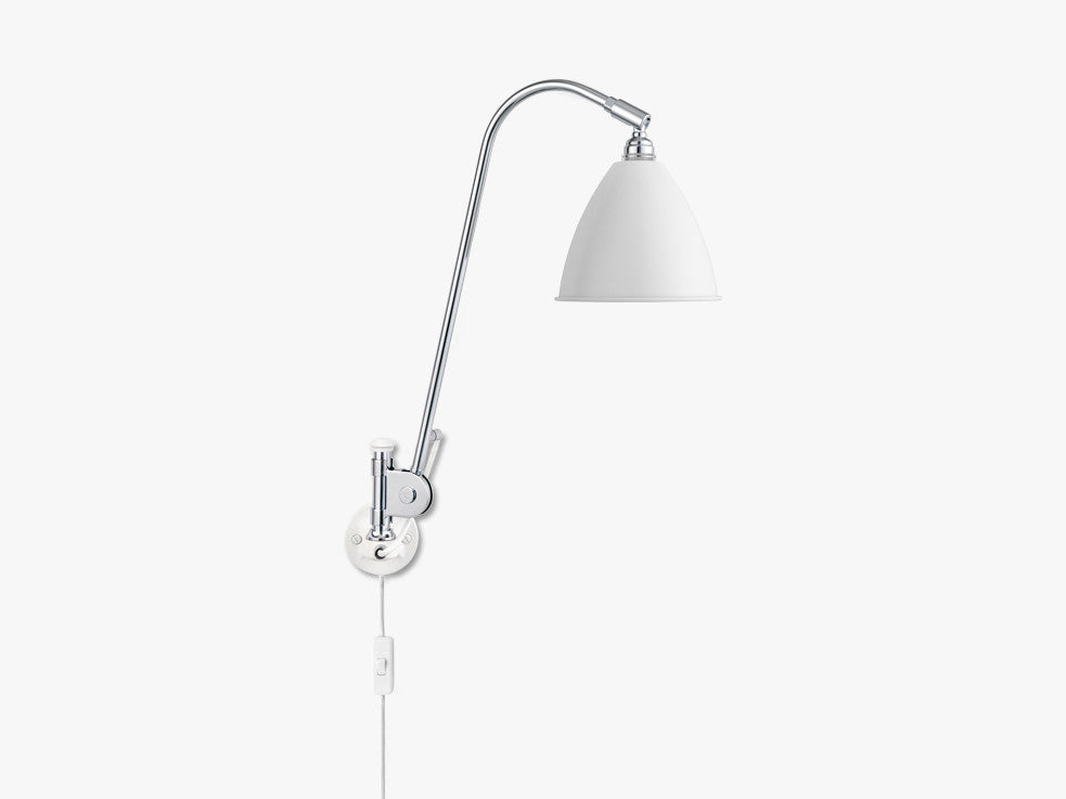 Bestlite BL6 Wall Lamp - Ø16 - Crome Base, Matt White