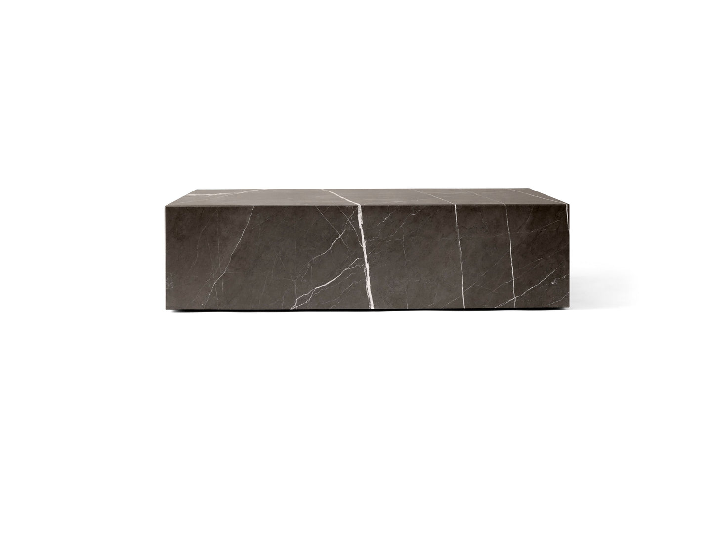Plinth Low, Brown Grey Marble