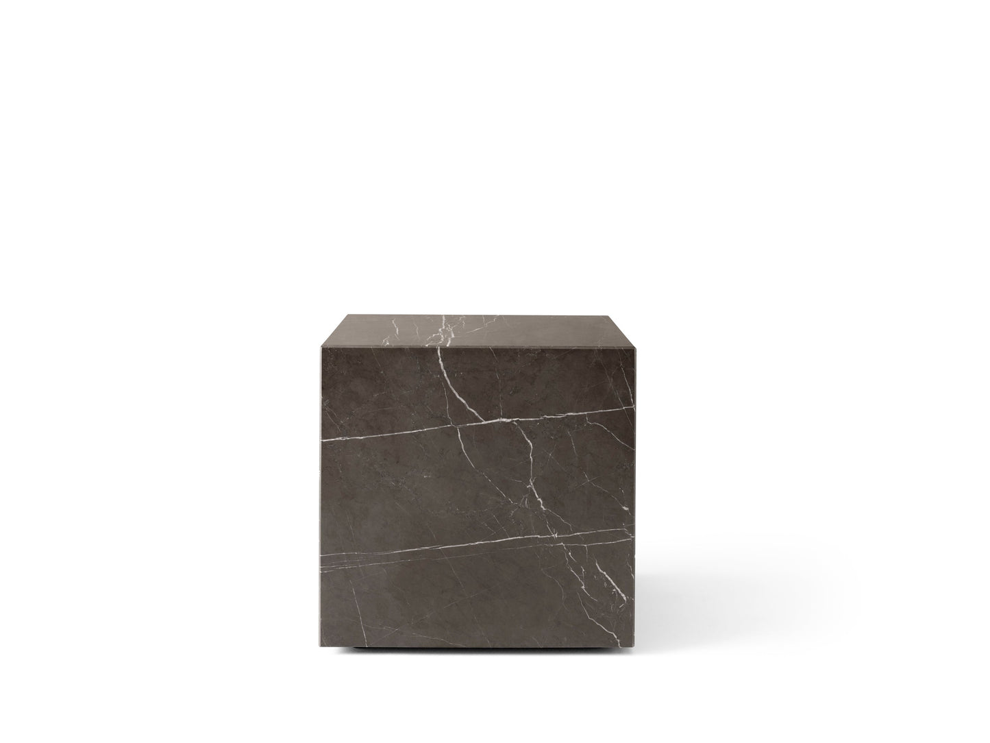 Plinth Cubic, Brown Grey Marble