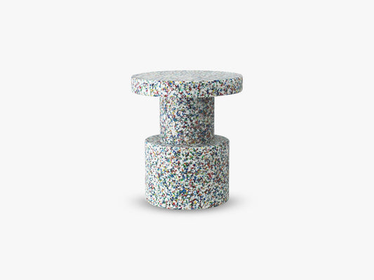 Bit Stool, White Multi