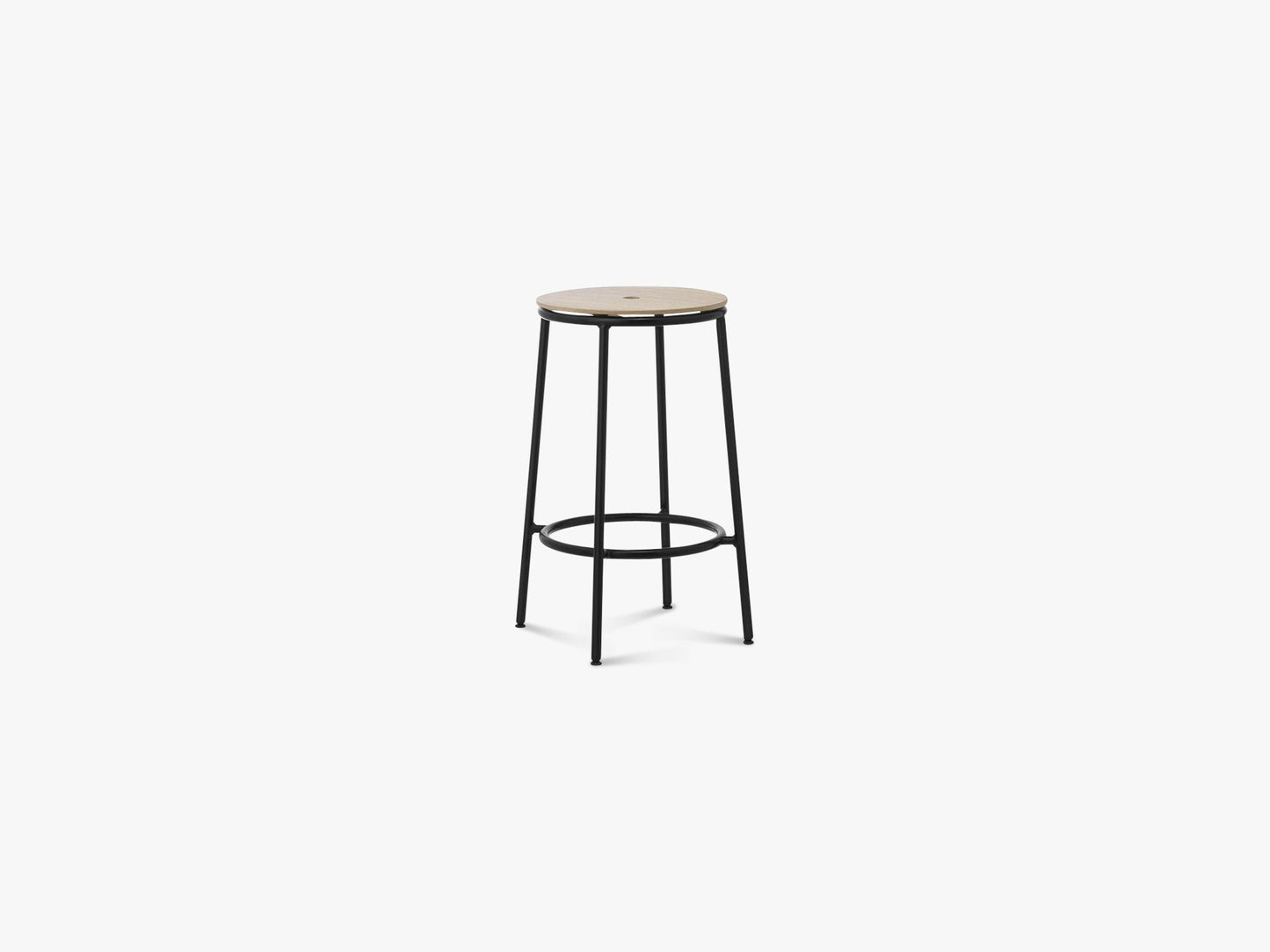 Circa Barstool 65 cm Black Steel, Oak