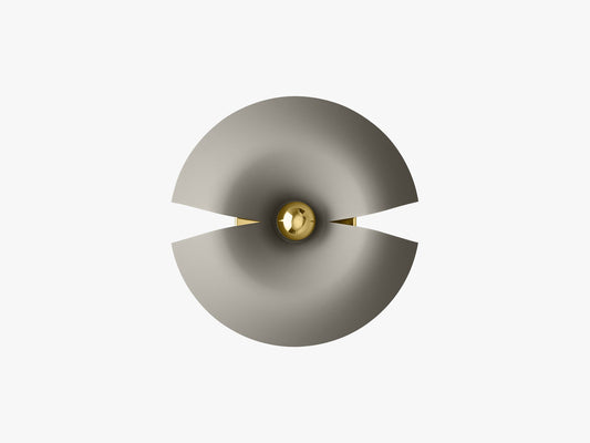 CYCNUS Wall Lamp, Ø30, Taupe/Gold
