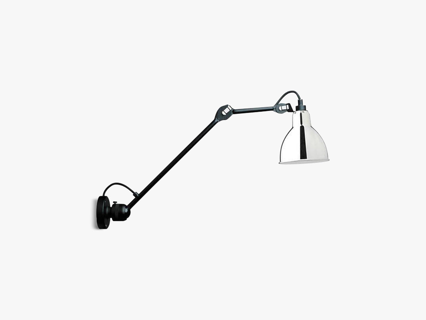 Lampe Gras N304 Hardwired L140, Mat Sort/Krom