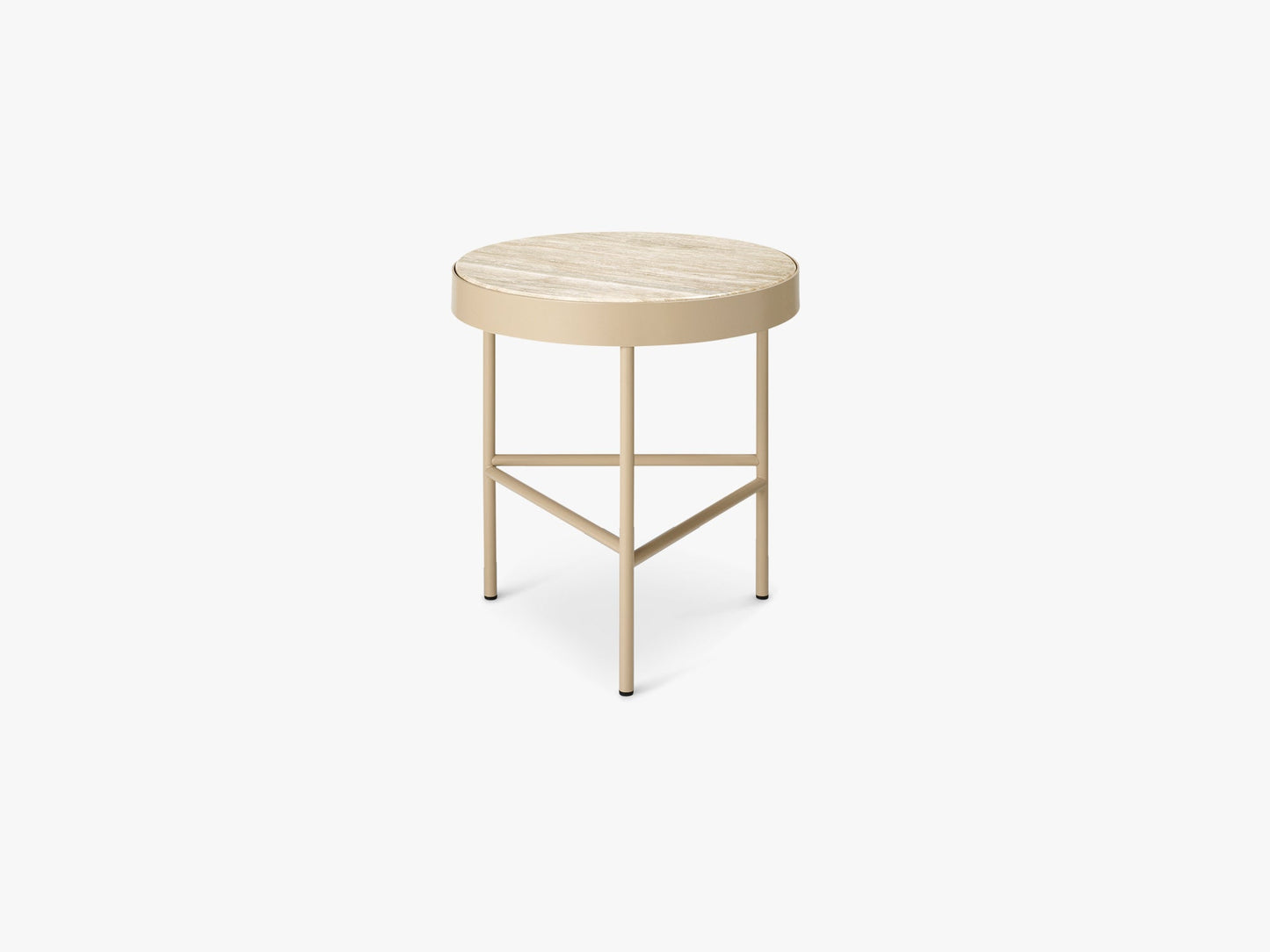 Travertine Table, Medium, Cashmere