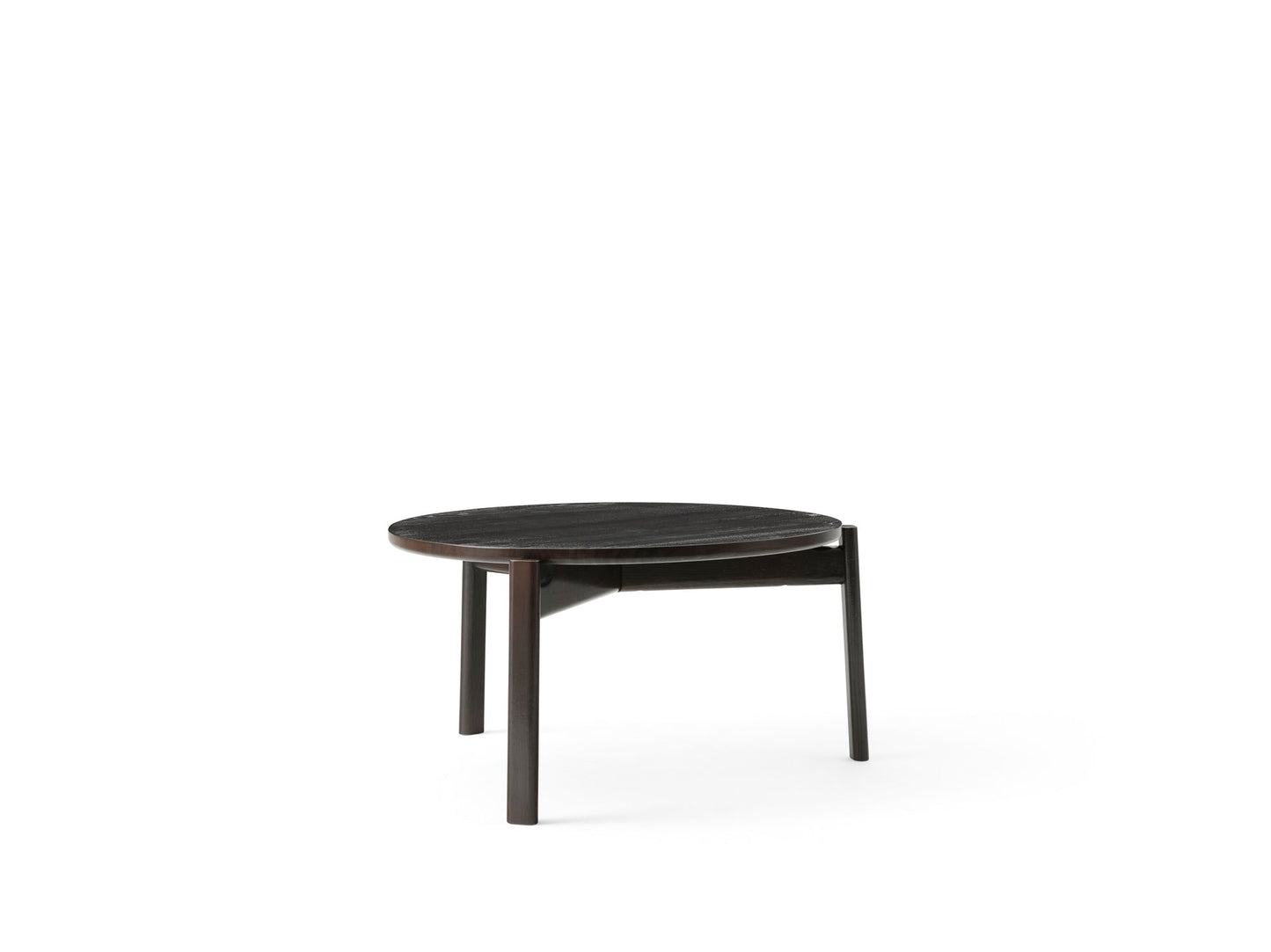 Passage Lounge Table, Ø70, Dark Lacquered Oak