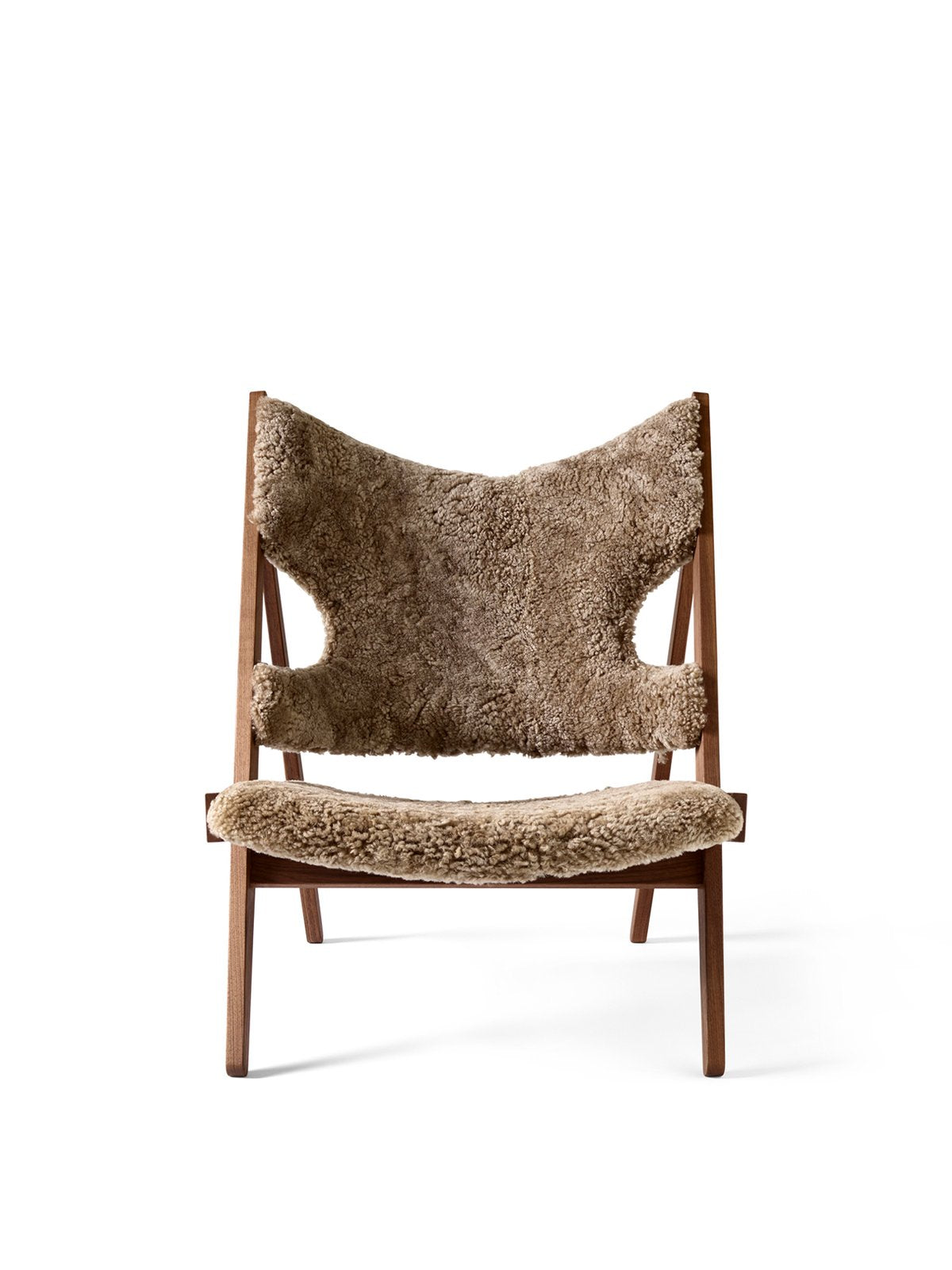 Knitting Lounge Chair, Walnut Base/Sheepskin Sahara