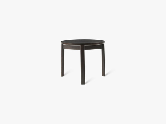 Passage Lounge Table, Ø50, Dark Lacquered Oak