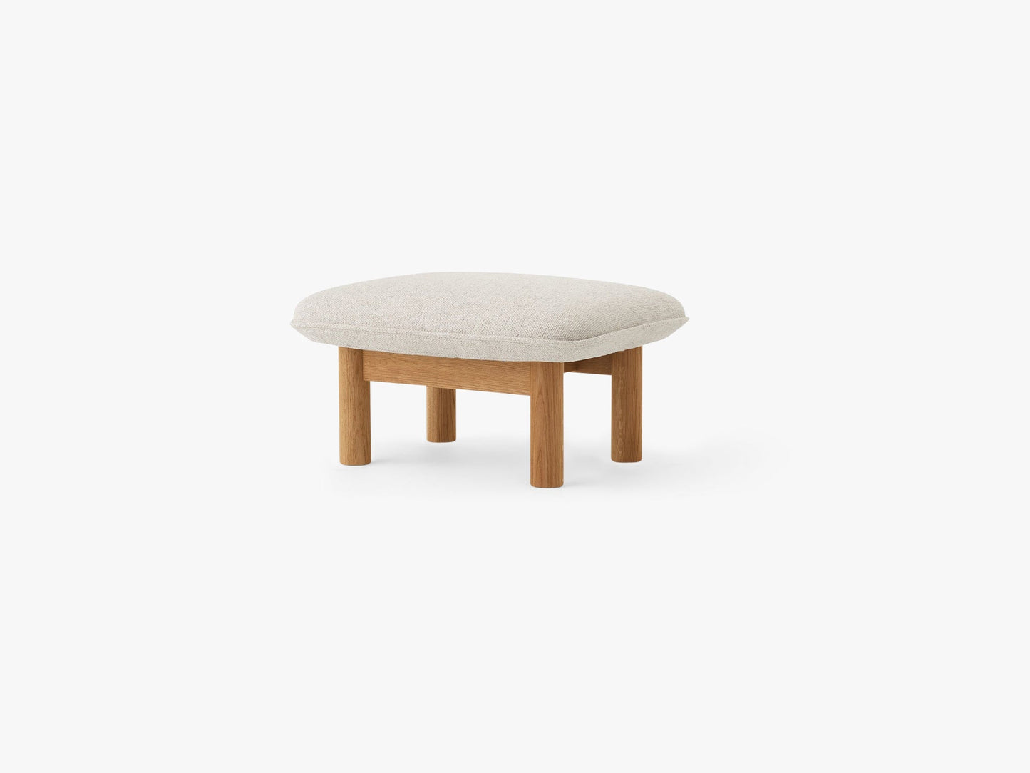Brasilia Ottoman, Oak/0011 White/Moss Sahco