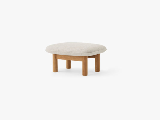 Brasilia Ottoman, Oak/0011 White/Moss Sahco