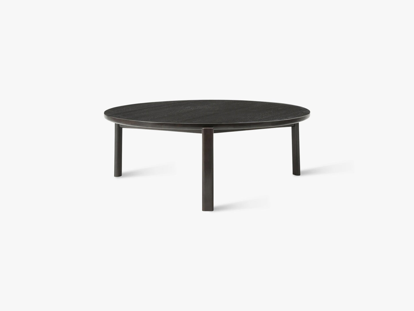 Passage Lounge Table, Ø90, Dark Lacquered Oak