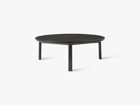 Passage Lounge Table, Ø90, Dark Lacquered Oak