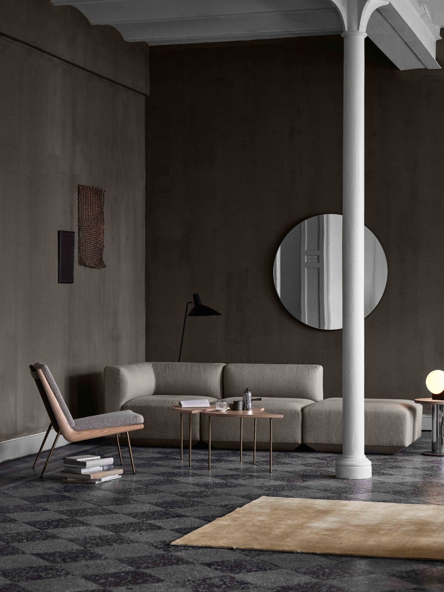 Amore Mirror SC49 - Ø115cm, Bronzed Brass frame