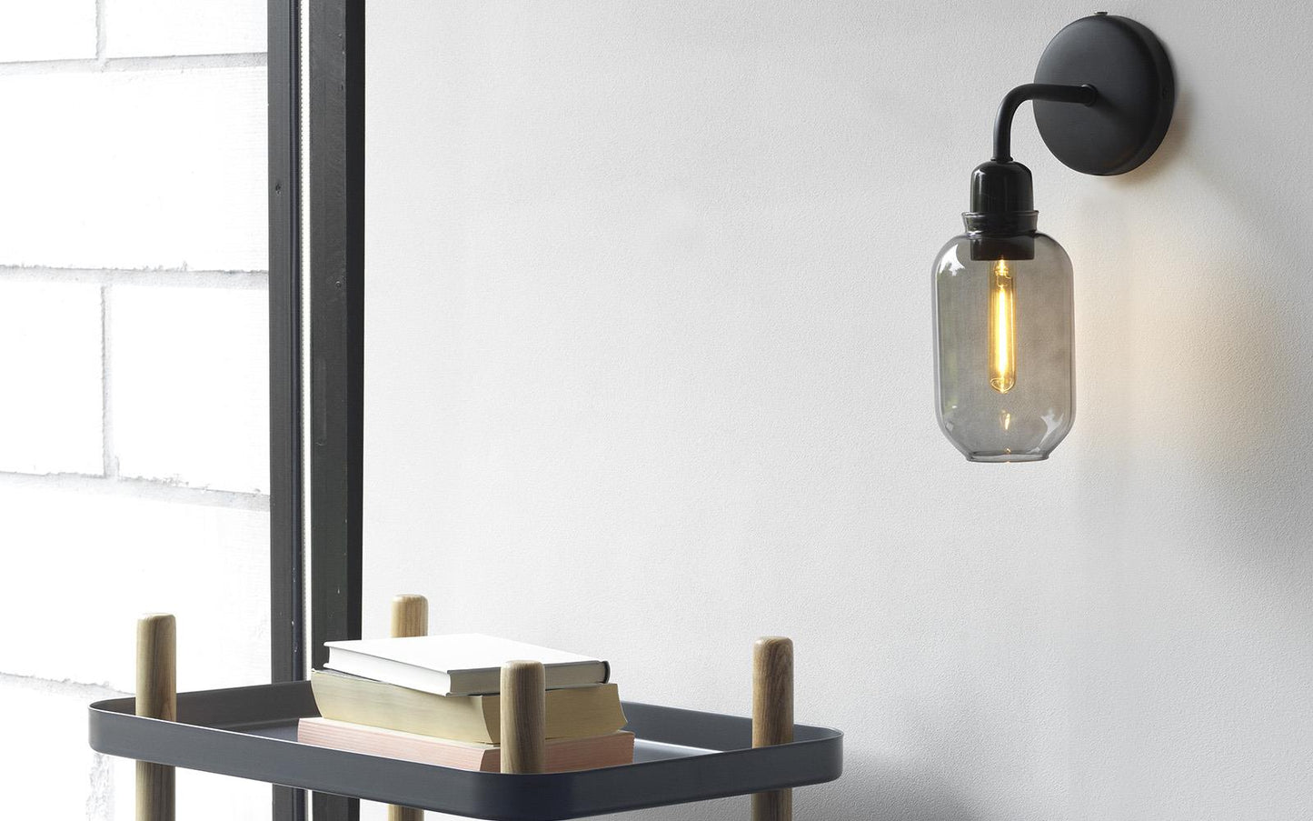 Amp Wall Lamp, Smoke/Black