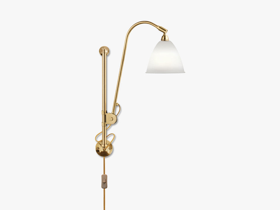 Bestlite BL5 Wall Lamp - Ø16 - Brass Base, Bone China