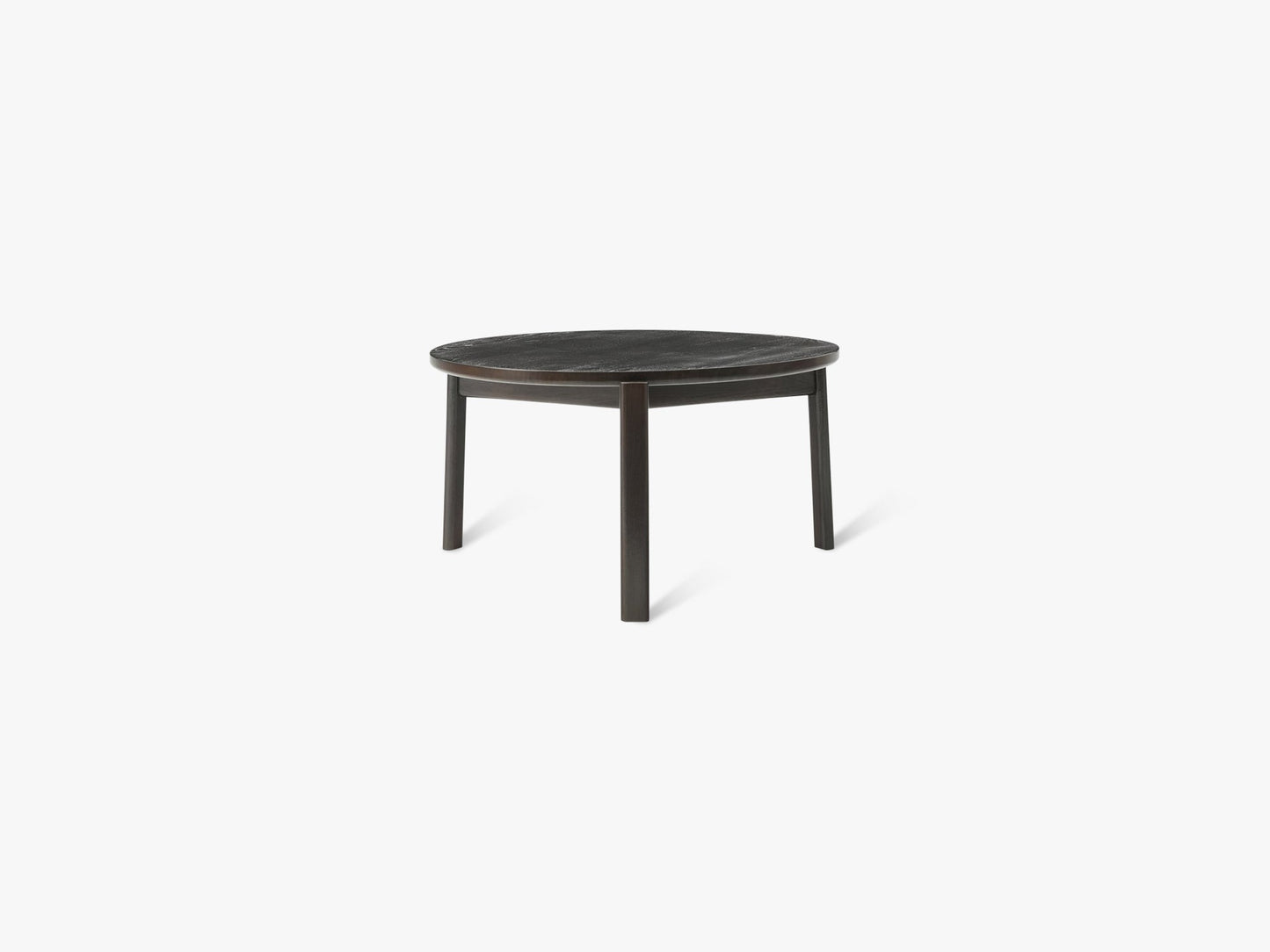 Passage Lounge Table, Ø70, Dark Lacquered Oak
