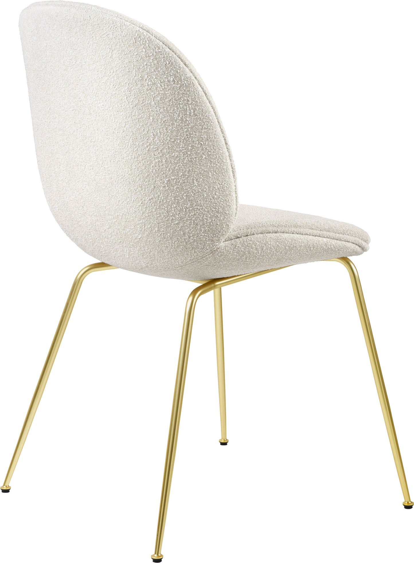 Beetle Dining Chair (Fully), Brass Semi Matt, Grp 02, Light Bouclé, GUBI (001)