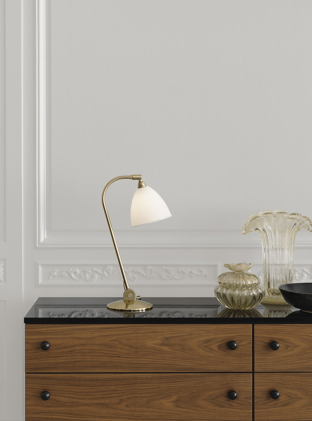 Bestlite BL2 Table Lamp - Ø16 - Crome Base, Bone China