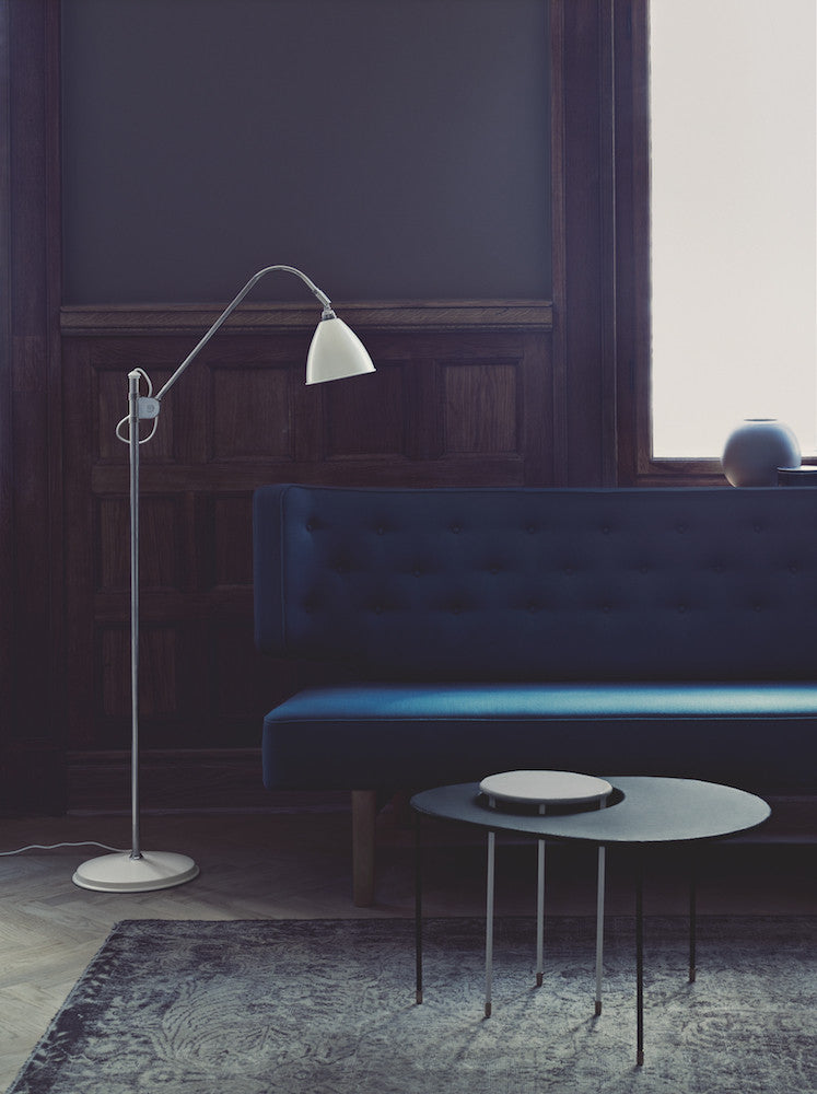 Bestlite BL3 Floor Lamp - Ø16 - Crome Base, Bone China