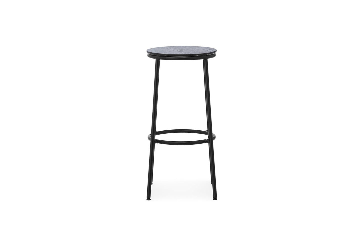 Circa Barstool 75 cm Black Steel, Black Oak