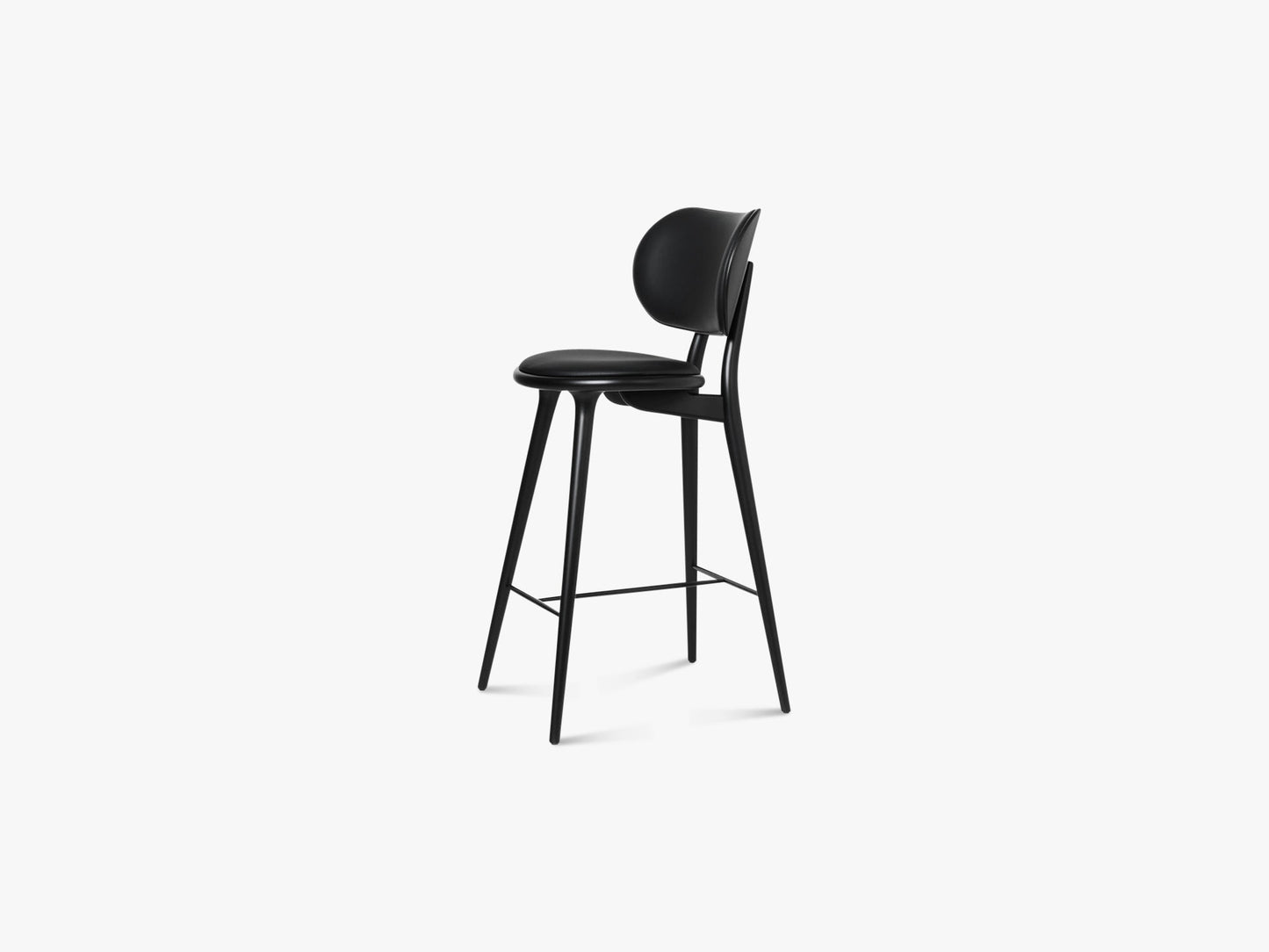 The High Stool Backrest 74 cm, Black Beech