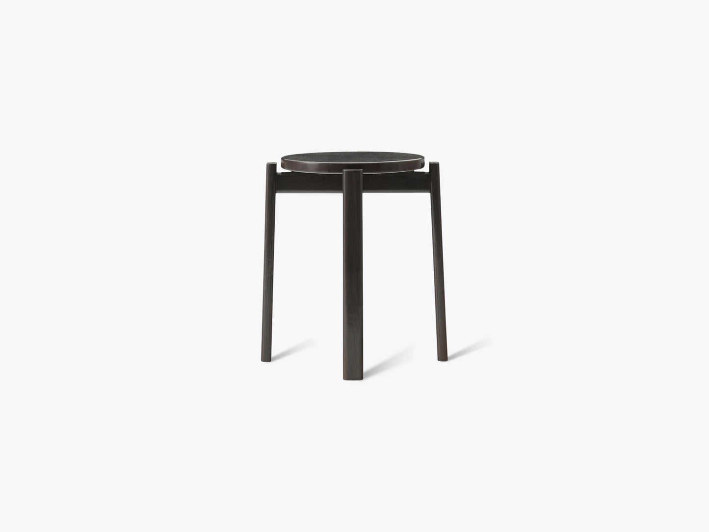 Passage Stool, Dark Lacquered Oak