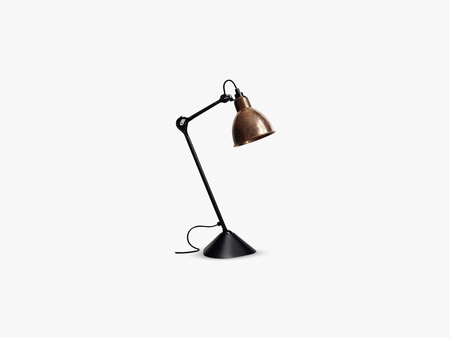 Lampe Gras N205, Mat Sort/Rå Kobber