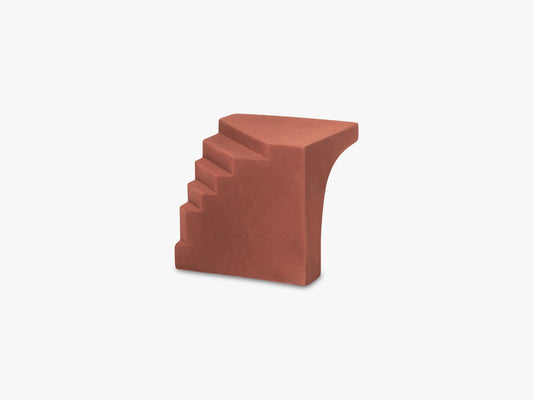 Stair Sculpture, Red Engobe/Terracotta