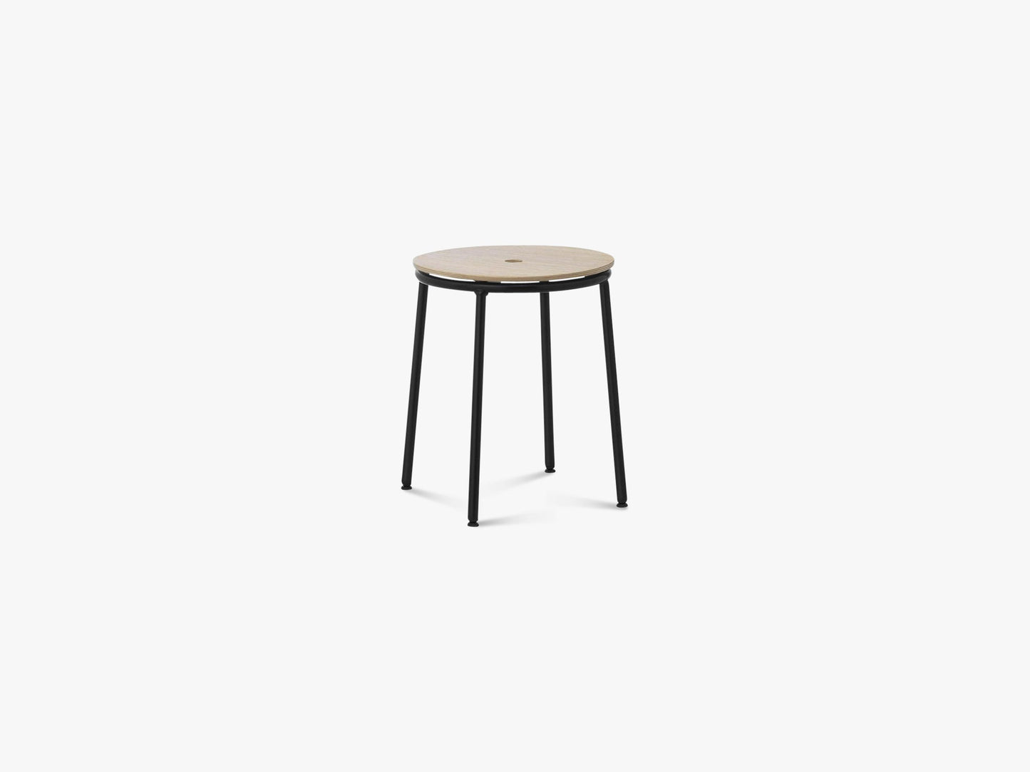 Circa Stool 45 cm Black Steel, Oak