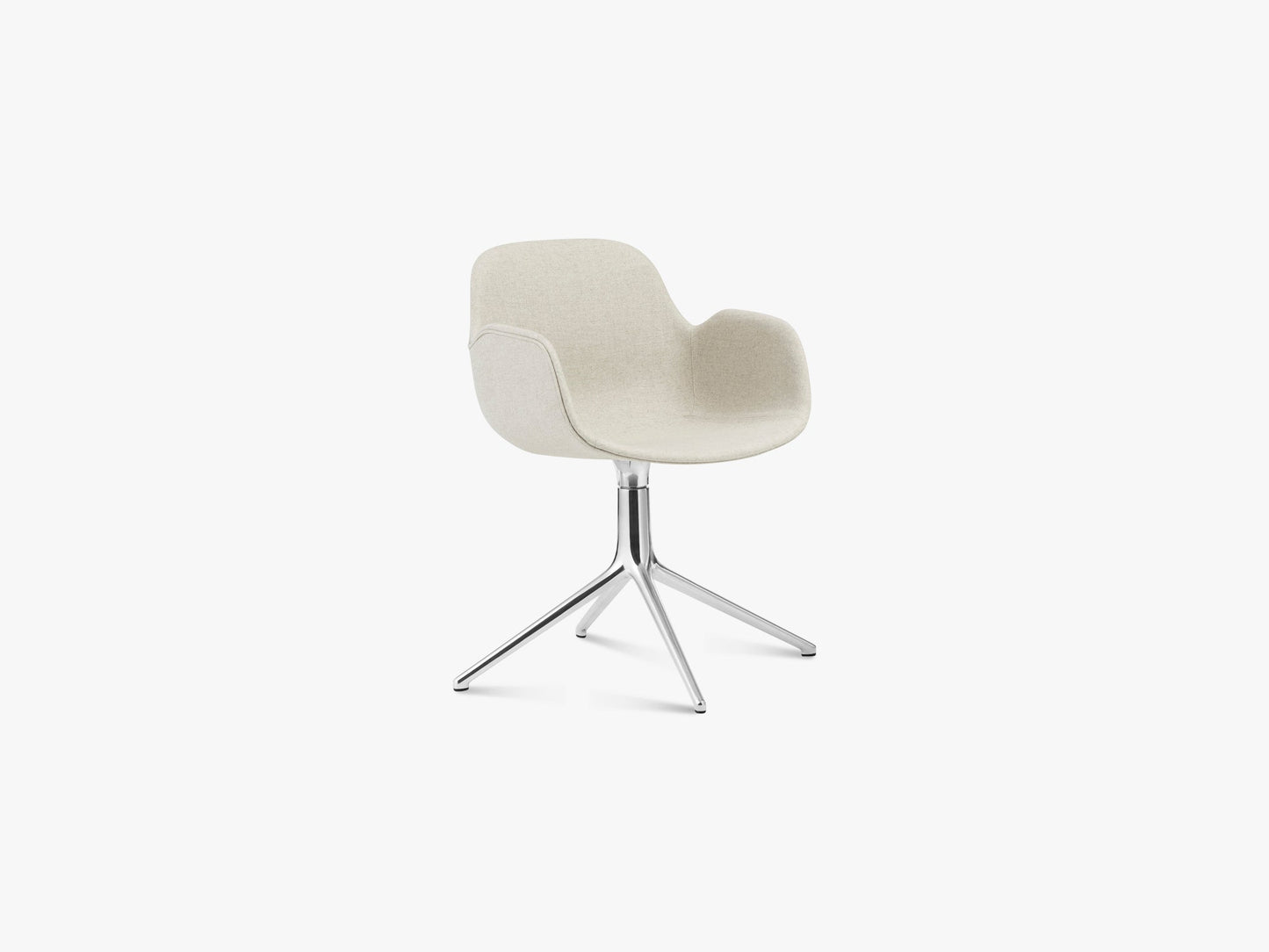 Form Armchair Swivel, Alu Main Line Flax