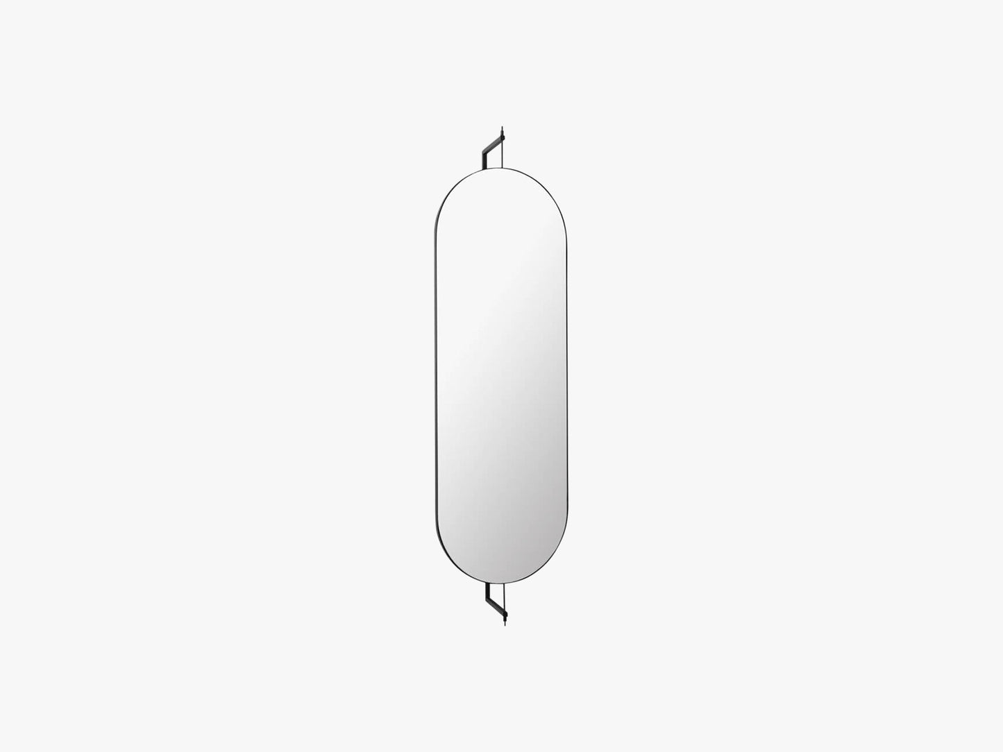 Rotating Mirror - Full Size, Black Steel