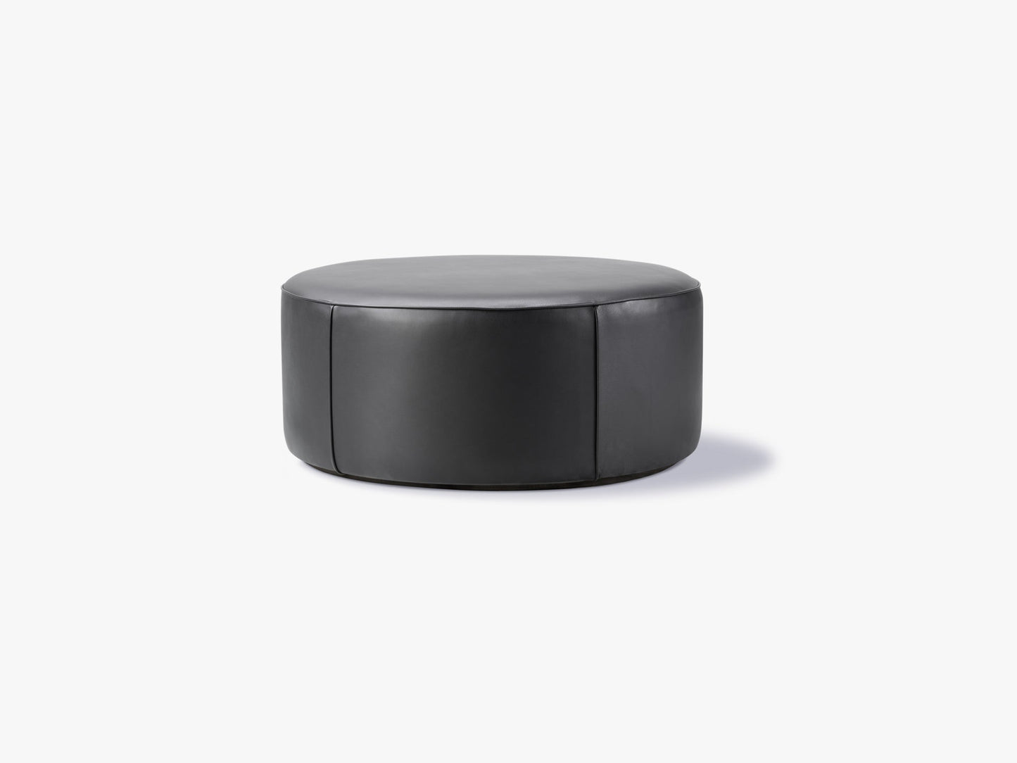 Mono Pouf Ø90, Omni Black/Leather