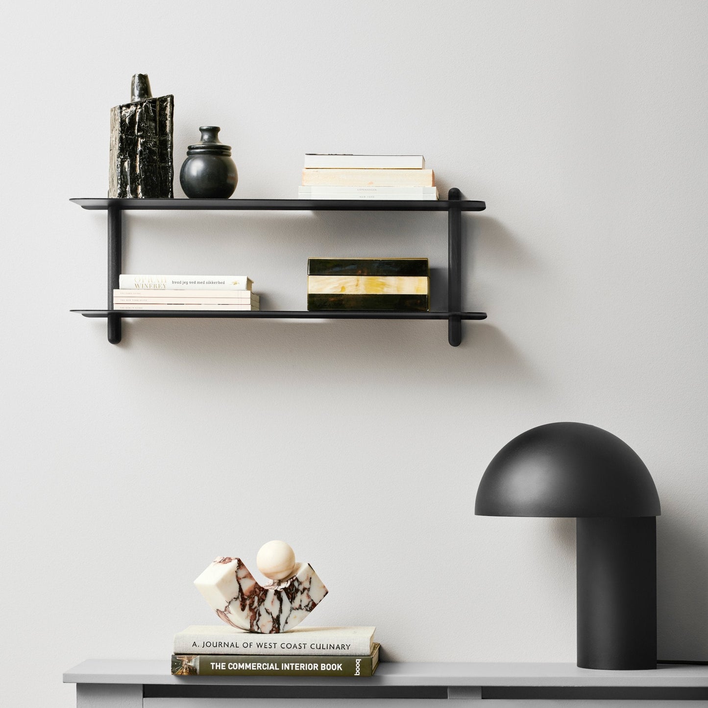Nivo hylde F, Sort ask/sort