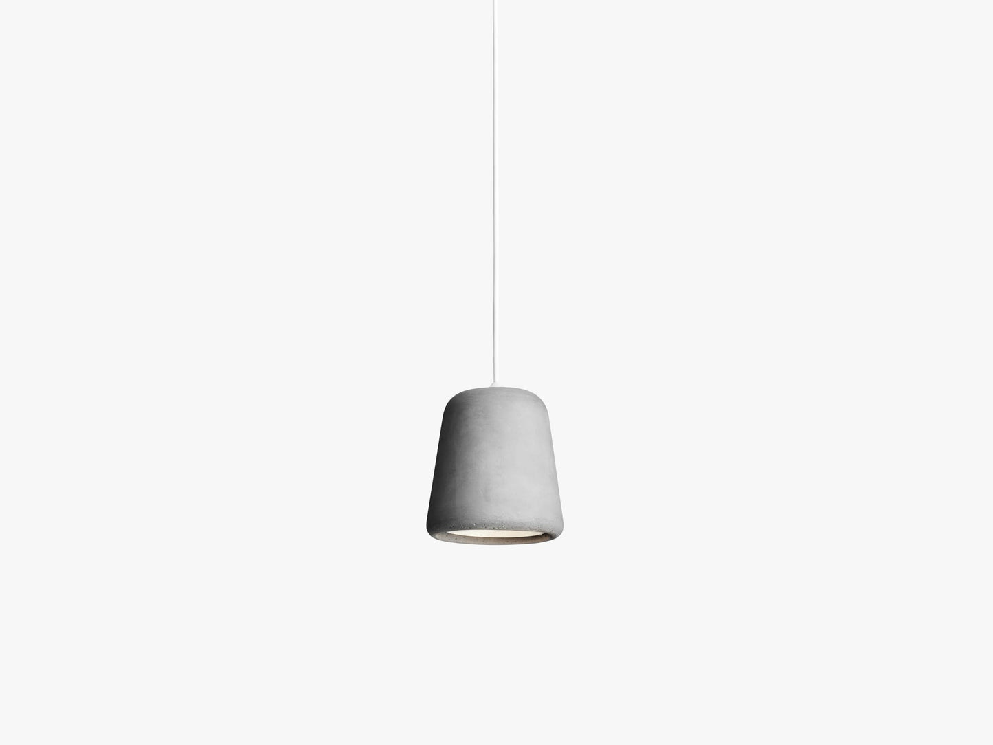 Material Pendant, Light Grey Conc (w white cord)