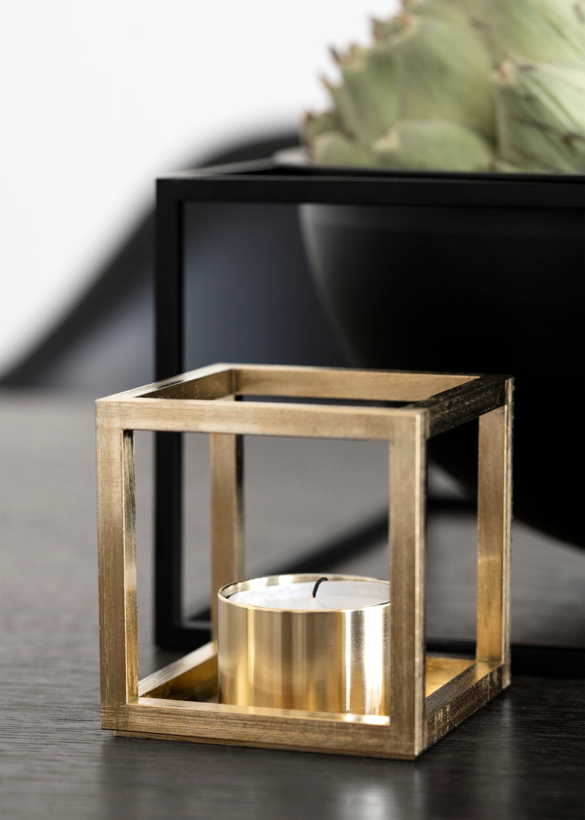 Kubus Tealight, brass