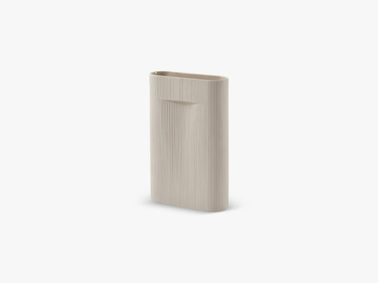 Ridge Vase H48,5, Beige