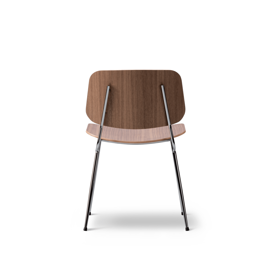 Søborg Metal Chair, Walnut Steel