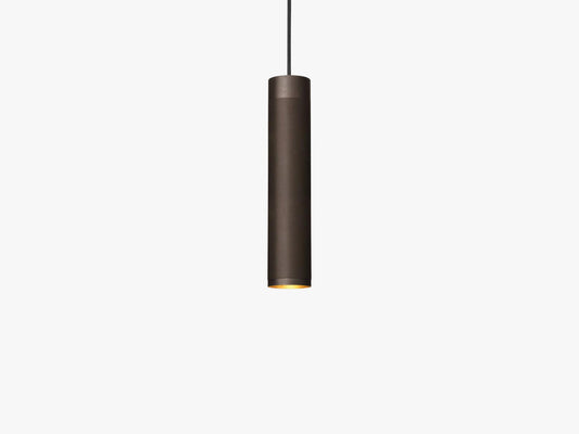 Patrone Pendant Long, Browned Solid Brass
