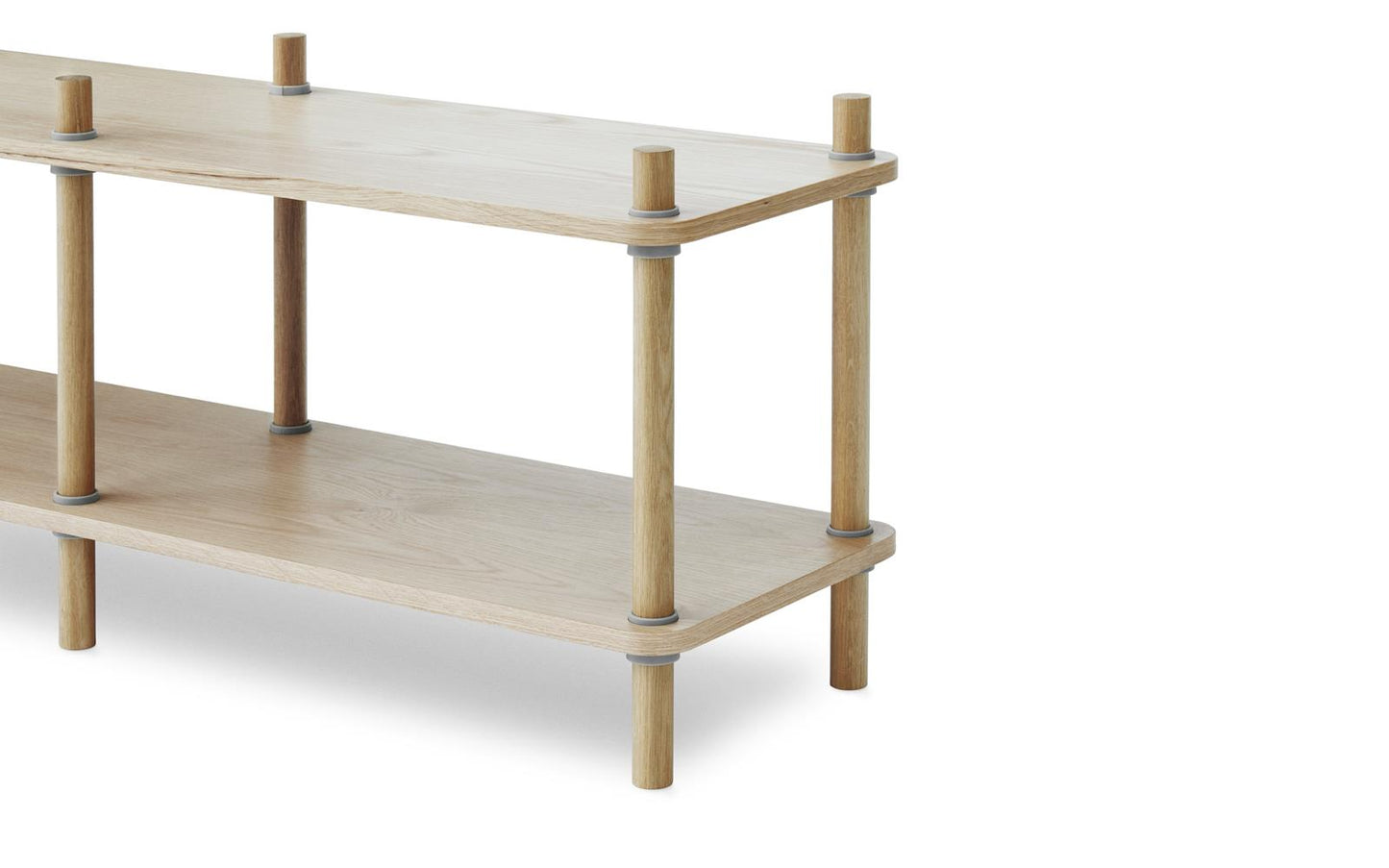 Jam Bookcase 6 poles, Oak/grey