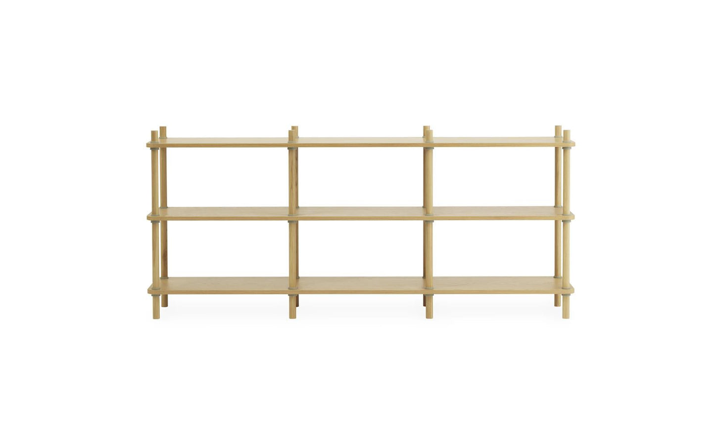 Jam Bookcase 8 poles, Oak/grey