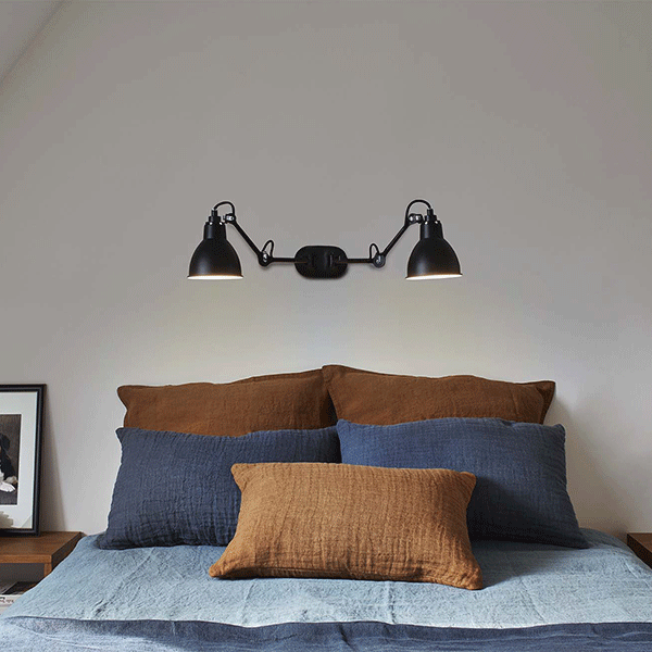 Lampe Gras N204 Double, Mat Sort