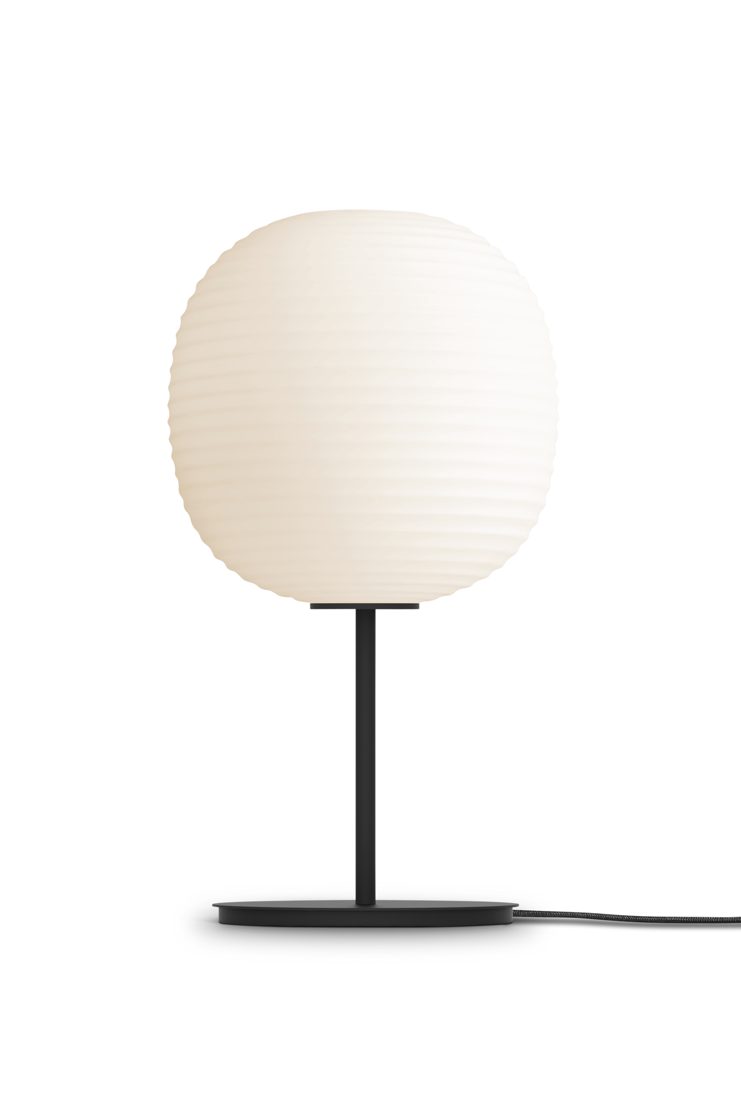 Lantern Table Lamp w Black Base, Medium Ø20