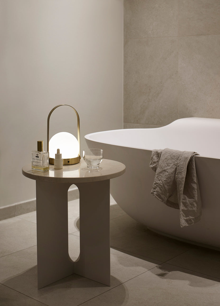 Androgyne Table Top, Ivory Marble