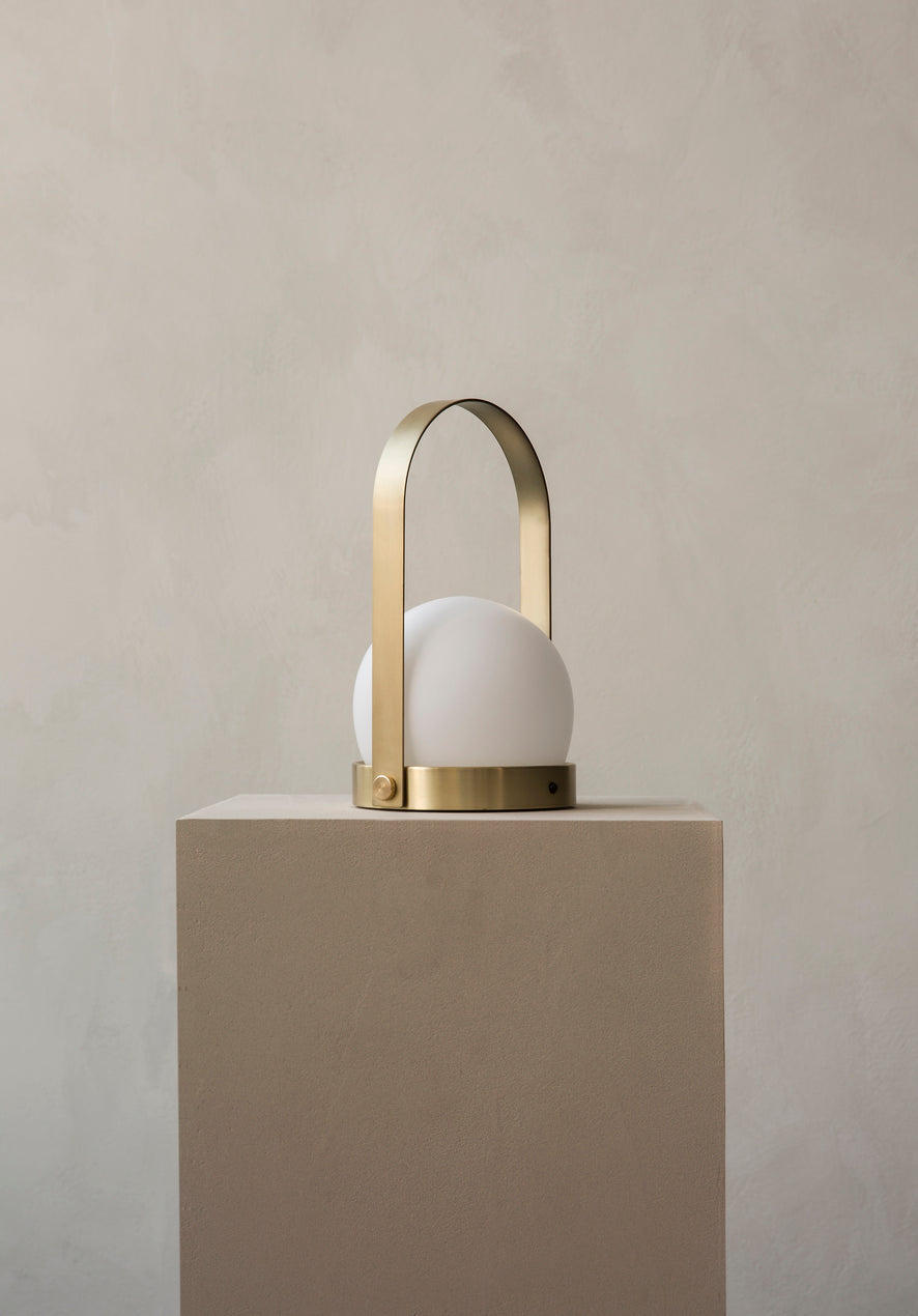 Carrie LED Lamp, Brushed Brass