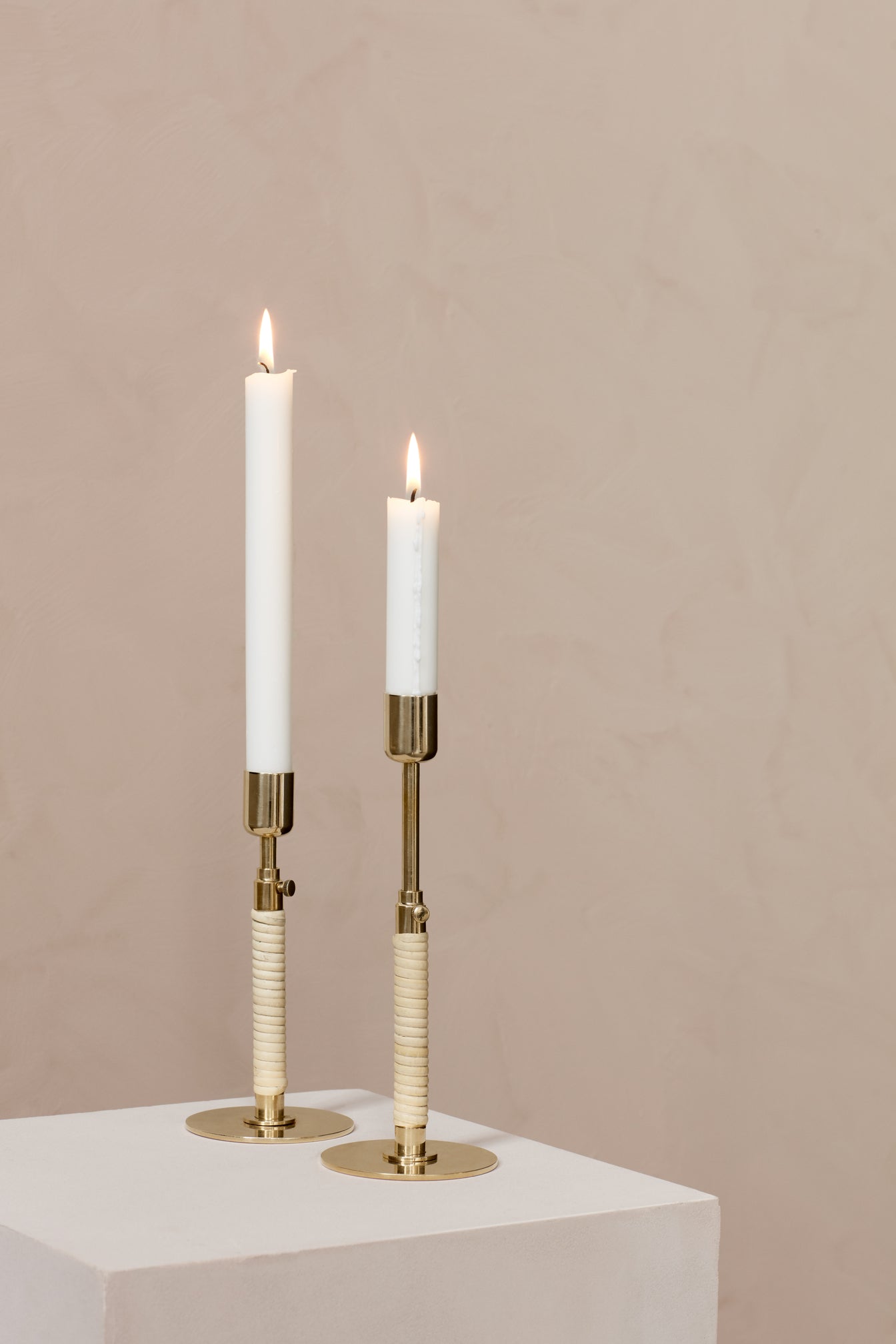 Duca Candleholder, Polished Brass