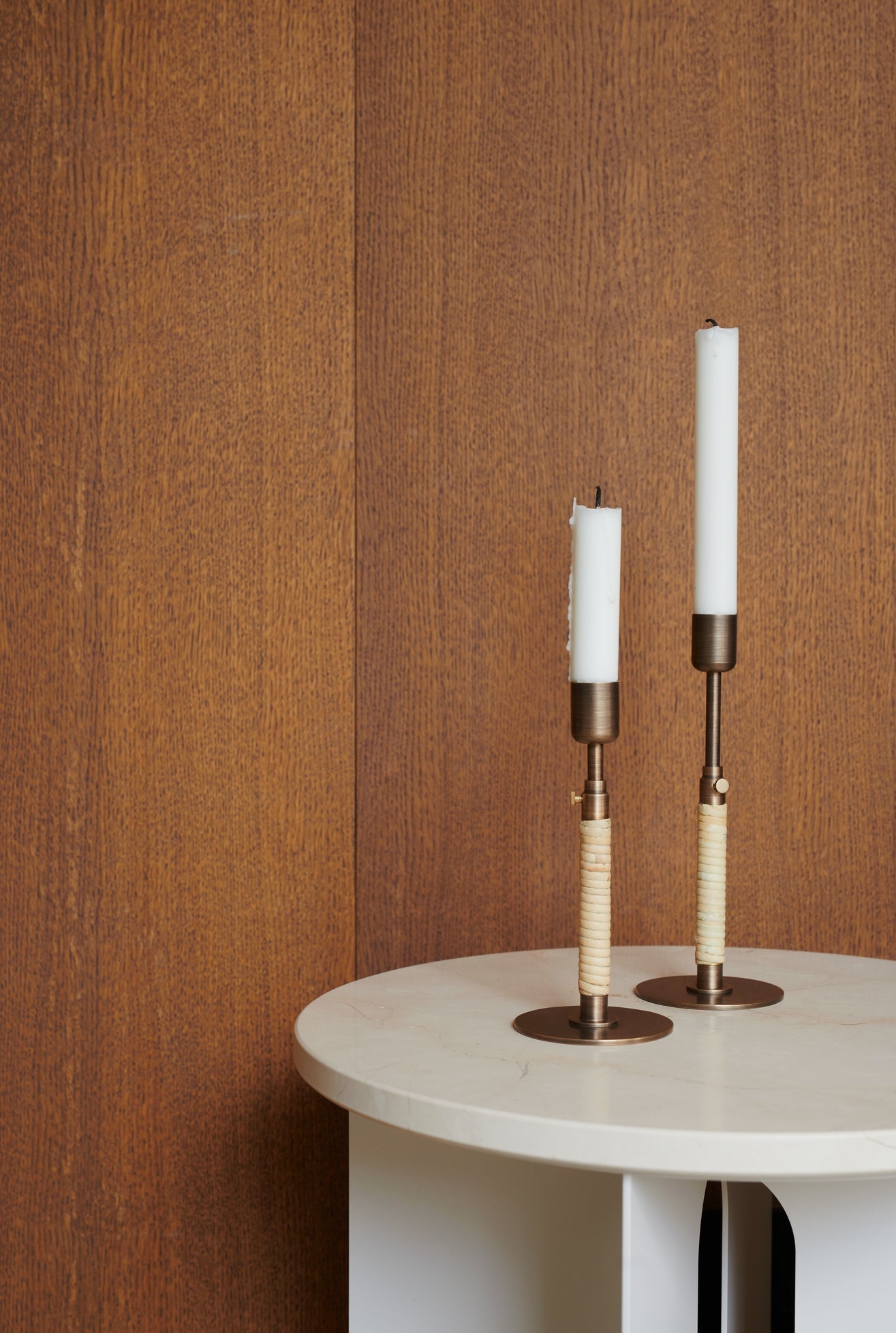 Duca Candleholder, Bronzed Brass