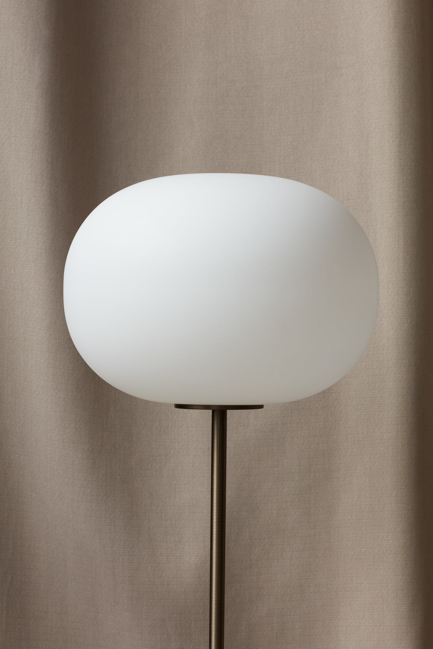 JWDA Floor Lamp, White Marble/Bronzed Brass