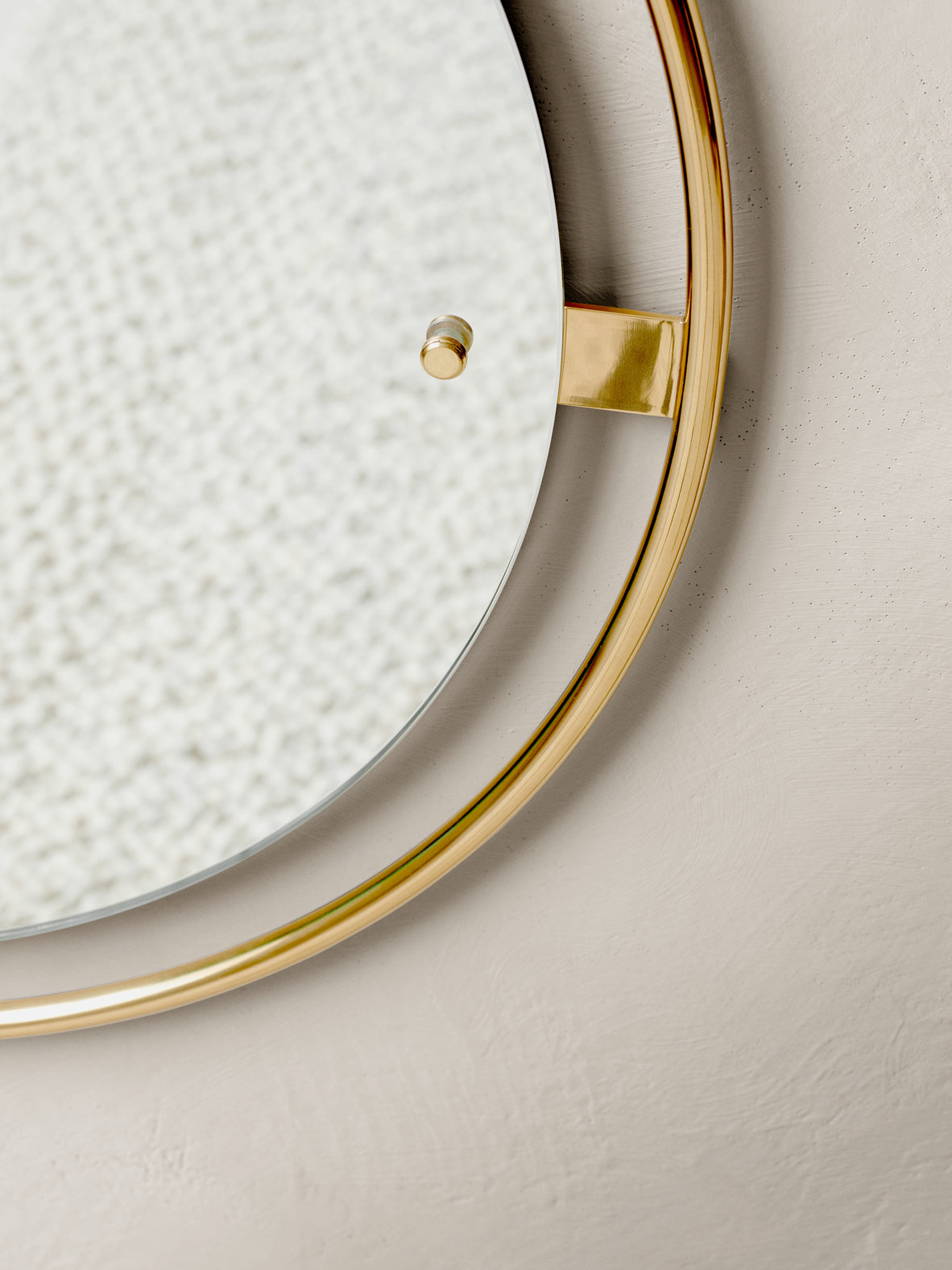 Nimbus Mirror Ø60, Polished Brass