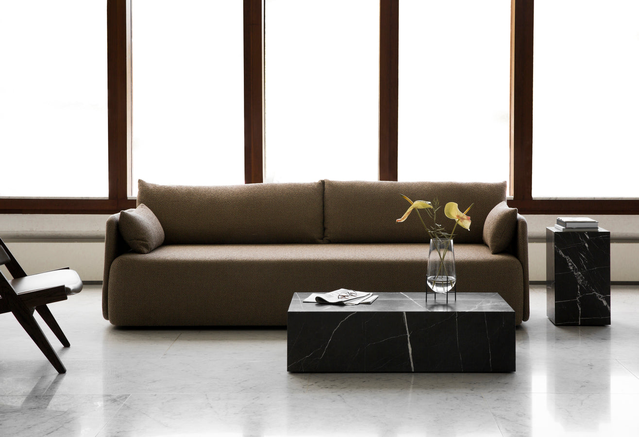 Plinth Low, Brown Grey Marble