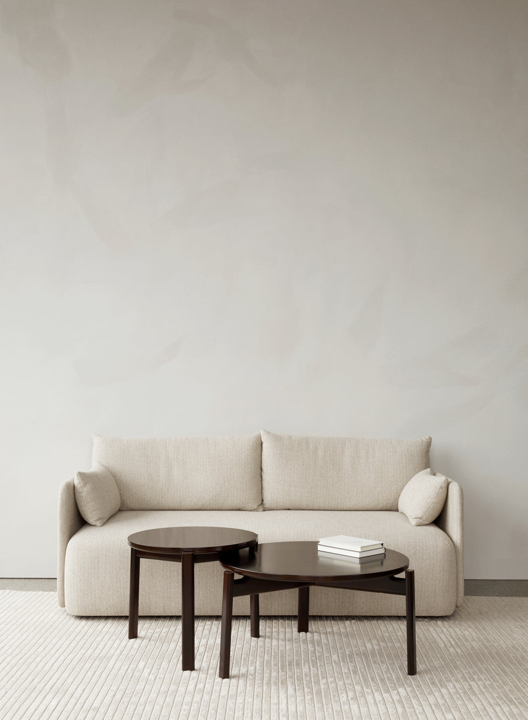 Passage Lounge Table, Ø70, Dark Lacquered Oak